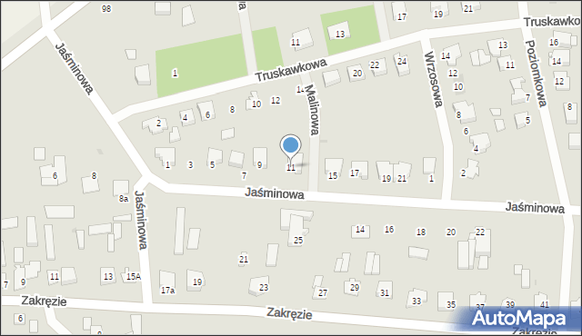 Wyszków, Jaśminowa, 11, mapa Wyszków
