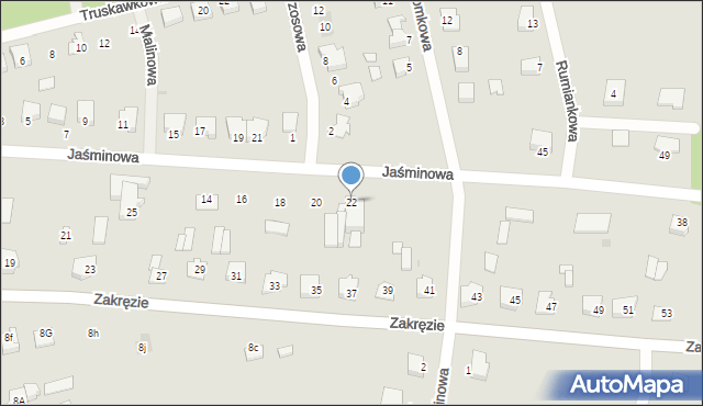 Wyszków, Jaśminowa, 22, mapa Wyszków
