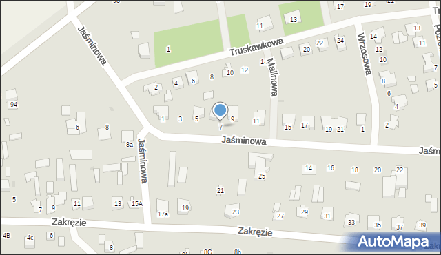 Wyszków, Jaśminowa, 7, mapa Wyszków