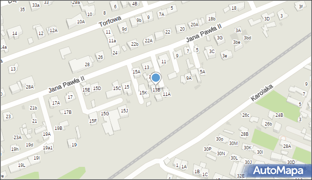 Ząbki, Jana Pawła II, 13B, mapa Ząbki