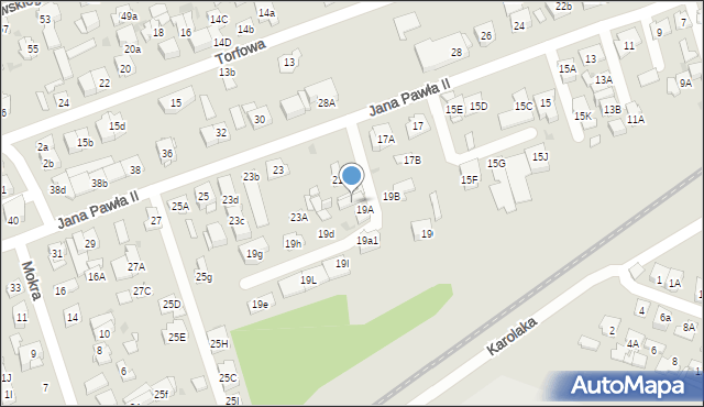 Ząbki, Jana Pawła II, 19C, mapa Ząbki