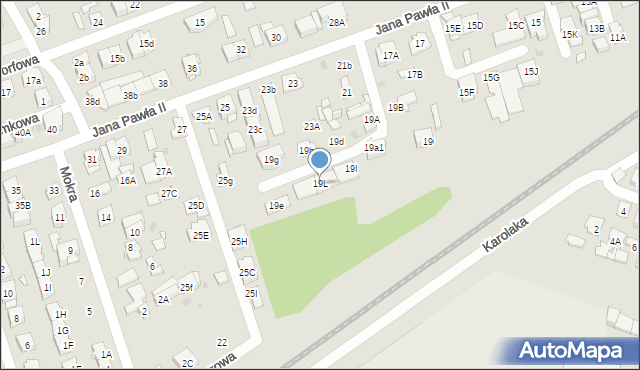 Ząbki, Jana Pawła II, 19L, mapa Ząbki