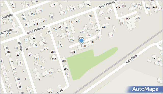 Ząbki, Jana Pawła II, 19M, mapa Ząbki