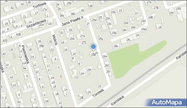 Ząbki, Jana Pawła II, 25E, mapa Ząbki