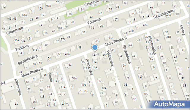 Ząbki, Jana Pawła II, 47, mapa Ząbki