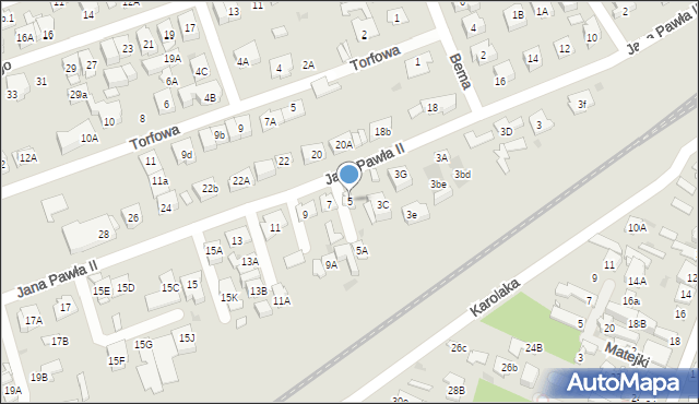 Ząbki, Jana Pawła II, 5, mapa Ząbki