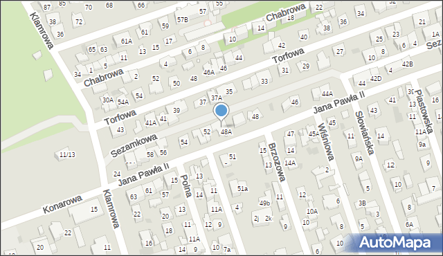 Ząbki, Jana Pawła II, 50a, mapa Ząbki