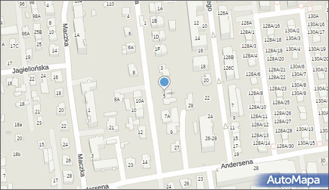 Ząbki, Jasna, 5, mapa Ząbki