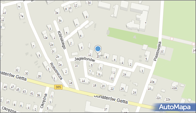 Ząbkowice Śląskie, Jagiellonów, 10, mapa Ząbkowice Śląskie