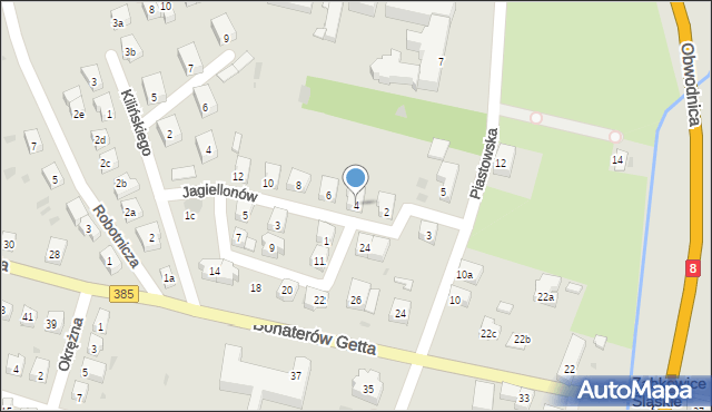 Ząbkowice Śląskie, Jagiellonów, 4, mapa Ząbkowice Śląskie