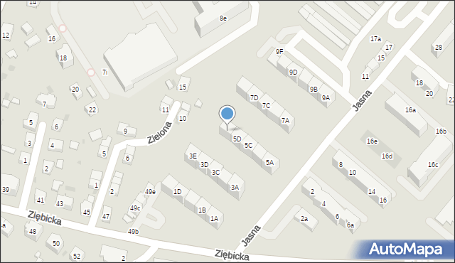 Ząbkowice Śląskie, Jasna, 5E, mapa Ząbkowice Śląskie