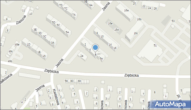 Ząbkowice Śląskie, Jasna, 6, mapa Ząbkowice Śląskie