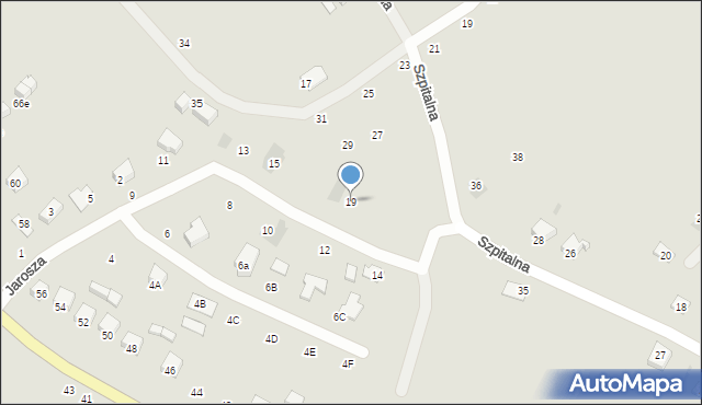 Żabno, Jarosza, ks., 19, mapa Żabno