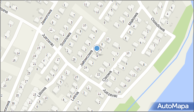 Zaborze, Jałowcowa, 4, mapa Zaborze