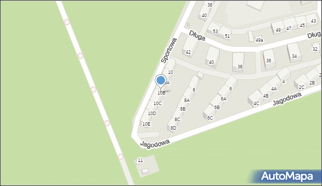 Zabrze, Jagodowa, 10B, mapa Zabrza