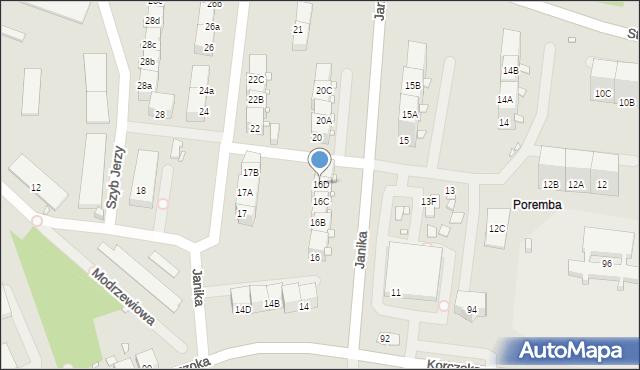 Zabrze, Janika Pawła, ks., 16D, mapa Zabrza