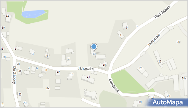 Zabrzeg, Janoszka Karola, ks., 13, mapa Zabrzeg