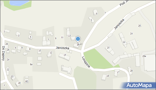 Zabrzeg, Janoszka Karola, ks., 15, mapa Zabrzeg