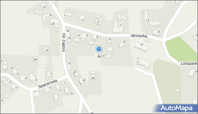 Zabrzeg, Janoszka Karola, ks., 8a, mapa Zabrzeg