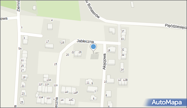 Zacharzyce, Jabłeczna, 30, mapa Zacharzyce