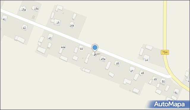 Zadroże, Jangrocka, 15, mapa Zadroże