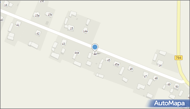 Zadroże, Jangrocka, 17, mapa Zadroże