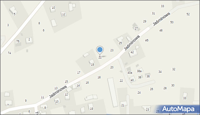 Zagacie, Jaśminowa, 21, mapa Zagacie
