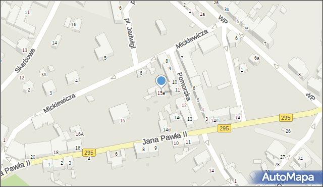 Żagań, Jana Pawła II, 15a, mapa Żagań