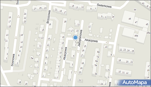 Żagań, Jarzębinowa, 8, mapa Żagań