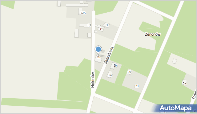 Zagościniec, Jagodowa, 1b, mapa Zagościniec