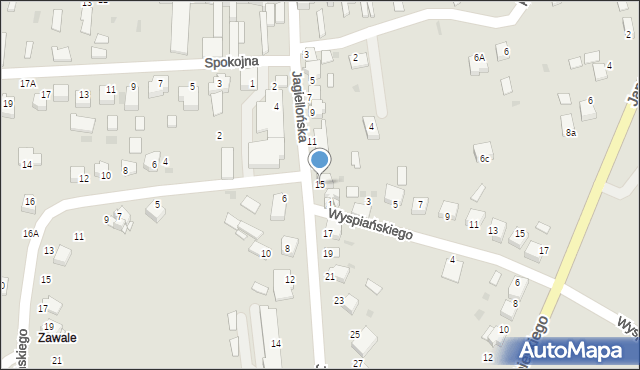 Zakliczyn, Jagiellońska, 15, mapa Zakliczyn