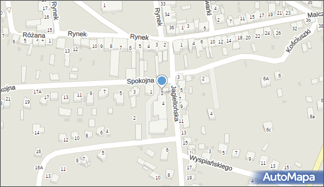 Zakliczyn, Jagiellońska, 2, mapa Zakliczyn