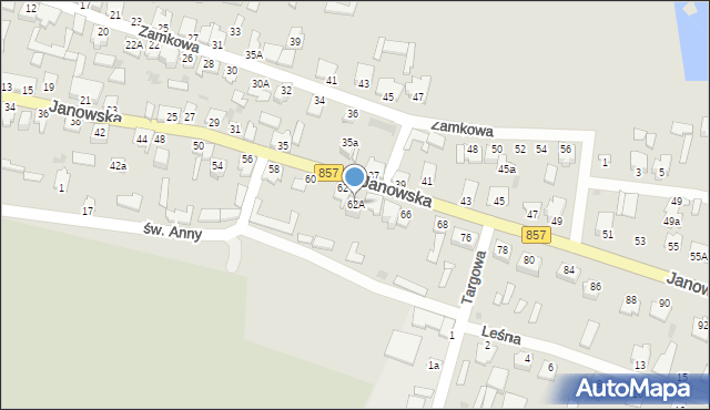 Zaklików, Janowska, 62A, mapa Zaklików