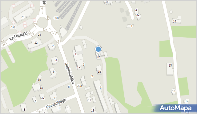 Zakopane, Jagiellońska, 1c, mapa Zakopanego