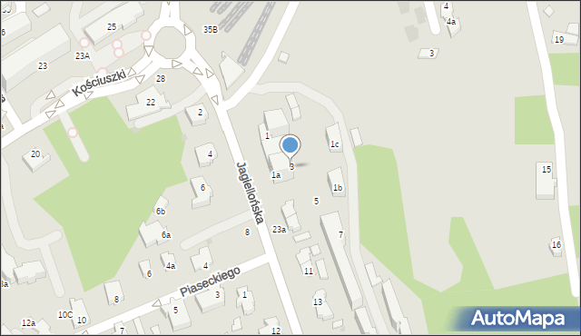 Zakopane, Jagiellońska, 3, mapa Zakopanego