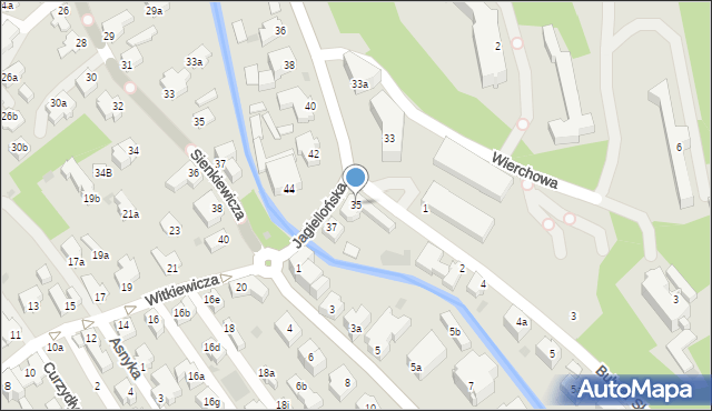 Zakopane, Jagiellońska, 35, mapa Zakopanego