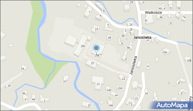 Zakopane, Janosówka, 15a, mapa Zakopanego