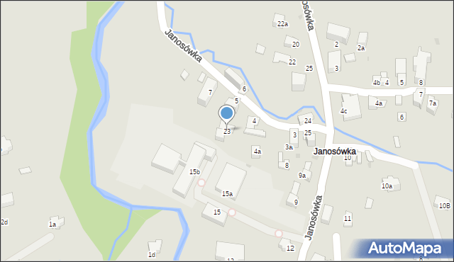 Zakopane, Janosówka, 23, mapa Zakopanego