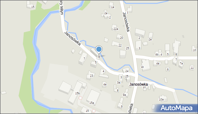 Zakopane, Janosówka, 6, mapa Zakopanego