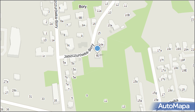 Zakopane, Jaszczurówka-Bory, 5C, mapa Zakopanego