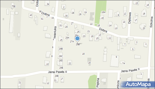 Zakręt, Jana Pawła II, 20, mapa Zakręt