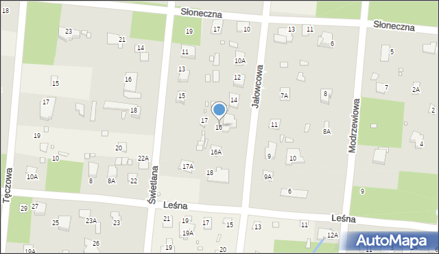 Zalesie Górne, Jałowcowa, 16, mapa Zalesie Górne