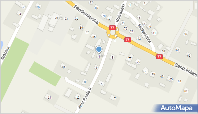 Zaleszany, Jana Pawła II, 4, mapa Zaleszany