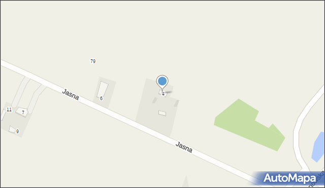 Załuski, Jasna, 4, mapa Załuski