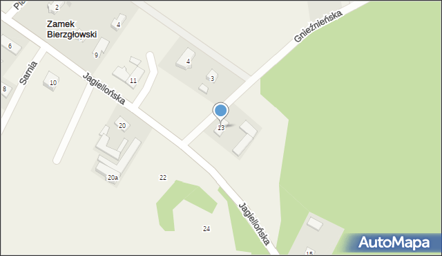 Zamek Bierzgłowski, Jagiellońska, 13, mapa Zamek Bierzgłowski