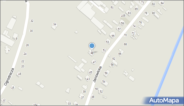 Zamość, Janowicka, 49, mapa Zamościa