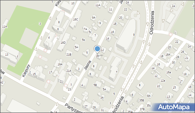 Zamość, Jasna, 10, mapa Zamościa