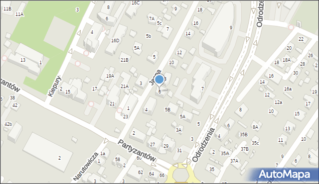 Zamość, Jasna, 6, mapa Zamościa