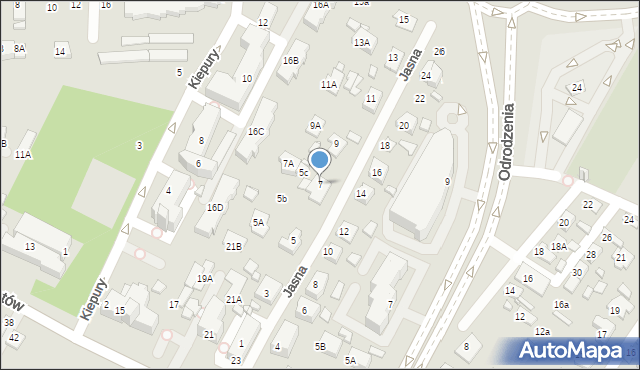 Zamość, Jasna, 7, mapa Zamościa