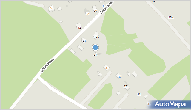 Żarki, Jagodowa, 41, mapa Żarki
